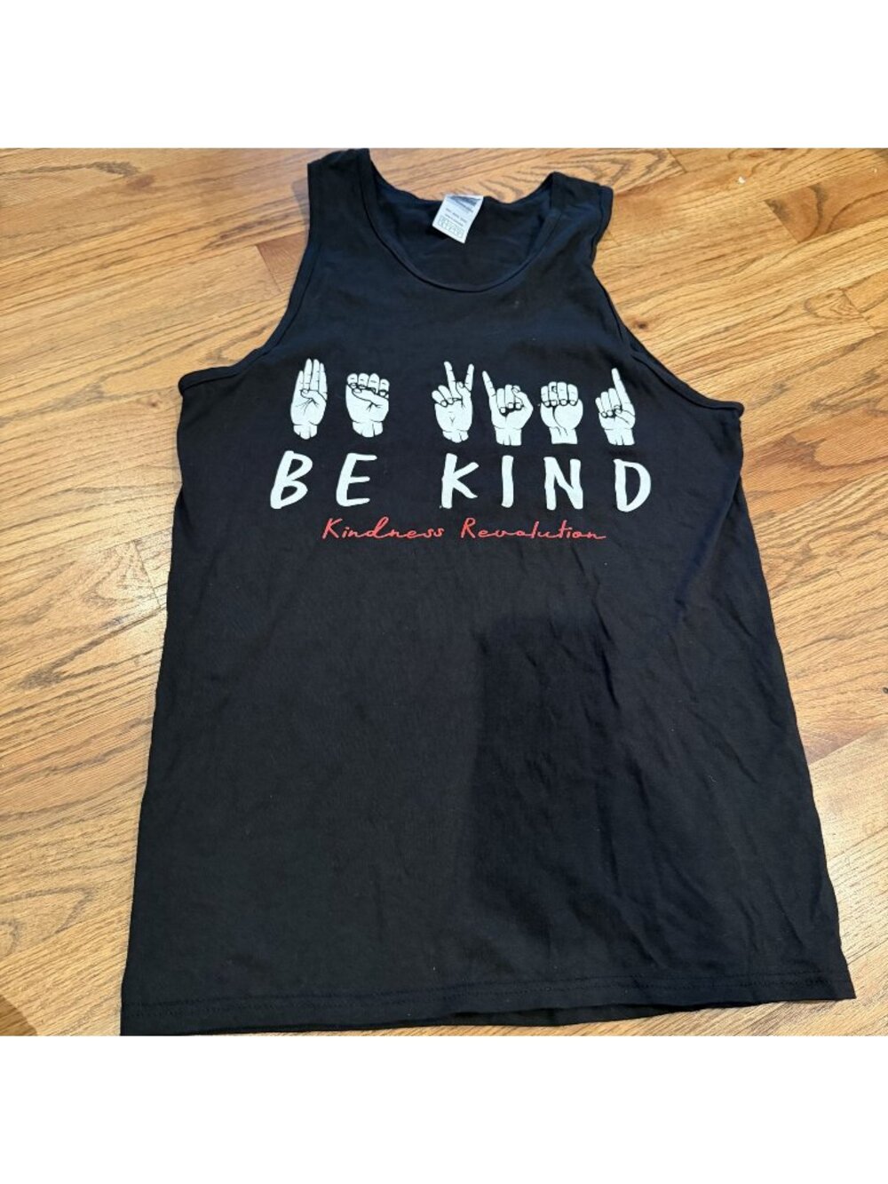 Delta Pro Weight Womens Black Tank Shirt Be Kind Small NWOT
